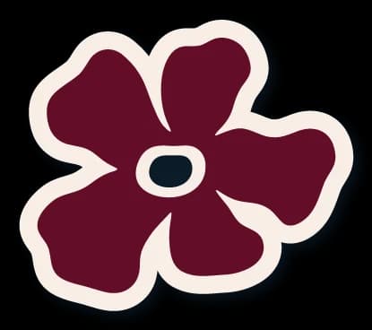 Sticker with a flower
